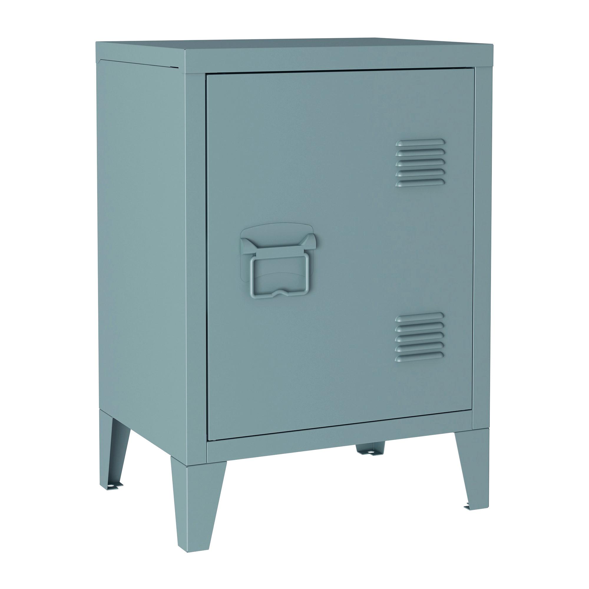 NACHTSCHRANK Inari - Blau, Metall (40/57/30cm) - [en.casa]