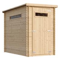 HOLZ-GARTENHAUS - B144xL239xH198 cm/ 2.63 m2 M306A - Beige, Holz (144/198/239cm) - Timbela