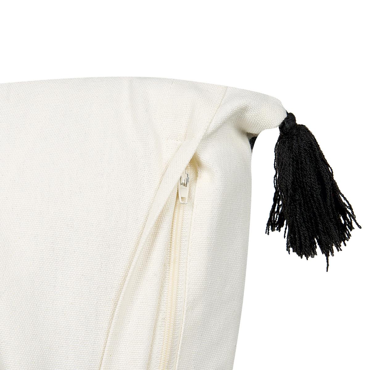DEKOKISSEN Cremeweiß 45/45 cm Mays - Ecru, Naturmaterialien/Textil (45/45cm) - Beliani