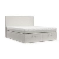 BOXBETT Zalla 200/200 cm Hellbeige im Riva Stoff - Sandfarben/Schwarz, Holz/Holzwerkstoff (200/200cm) - AltaBeds