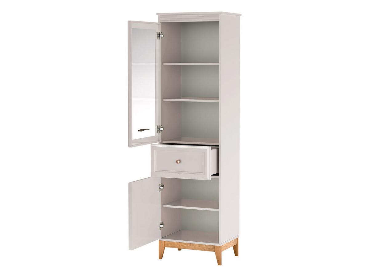 VITRINE Windsor W-06 - Kaschmir/Eichefarben, Holz/Holzwerkstoff (55/193/41cm) - MIRJAN24