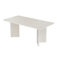 ESSTISCH mit rechteckiger Tischplatte 35/46/180 cm - Eiche Bianco, Holzwerkstoff (96/90/75cm) - Calicosy