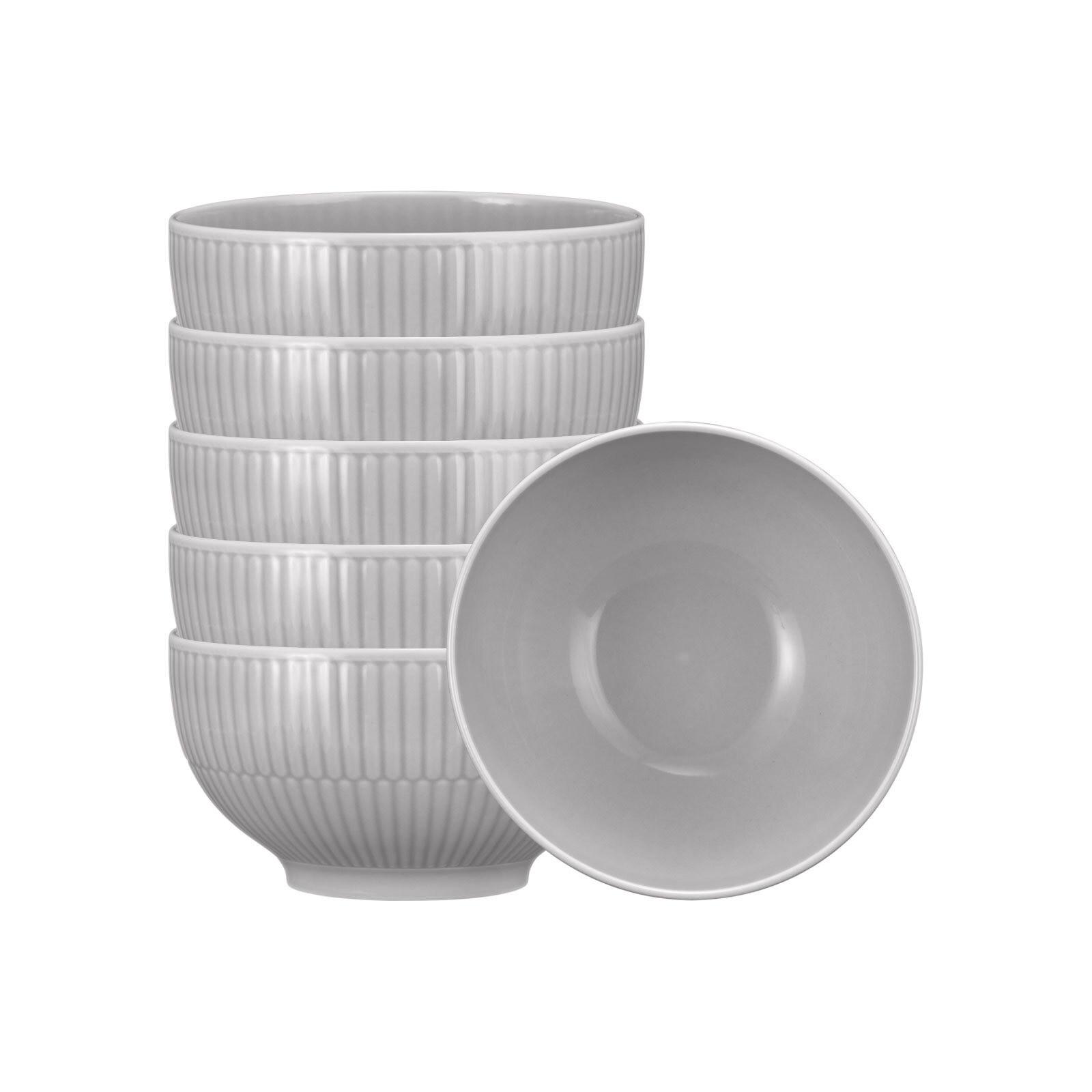 CAFÉ AU LAIT SCHALEN Amina Silbergrau ø 12,9 cm 6er Set - Grau, Keramik (0.5L) - Seltmann Weiden