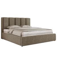 POLSTERBETT SAVINO CLASSIC 140/200 - Grau Struktur - Multipocket-Matratze - Grau, Textil (140/200cm) - MKS