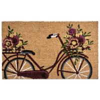 FUSSMATTE Naturfarben 40/60 cm Fahrrad Kokosfasern Avak - Naturfarben, Textil (40/60cm) - Beliani