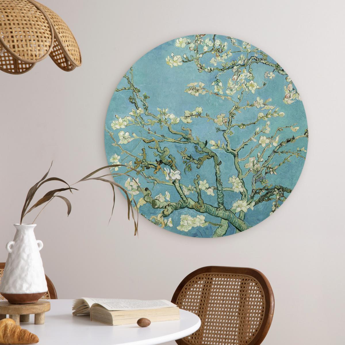 WANDBILD Van Gogh - Mandelblüte - Alte Meister - Kunst - Vintage Wanddeko Schlafzimmer 60x60 cm - Pastellblau, Kunststoff (60/60cm) - MuchoWow