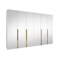 DREHTÜRENSCHRANK Mila III 300 - Goldfarben/Schwarz, Holzwerkstoff/Kunststoff (300/202/52cm) - MIRJAN24