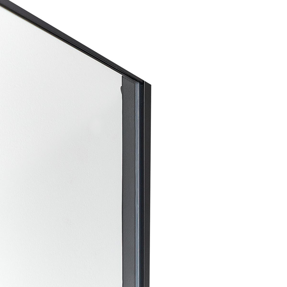 DUSCHKABINE 70/70/185 cm Schwarz Darli - Transparent/Schwarz, Glas (70/70/185cm) - Beliani