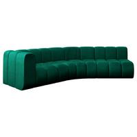 ECKSOFA modulares Sofa Karex-L1 - 308x194x70 cm Grün - Dunkelgrün, Holzwerkstoff/Textil (308/194cm) - ALTDECOR