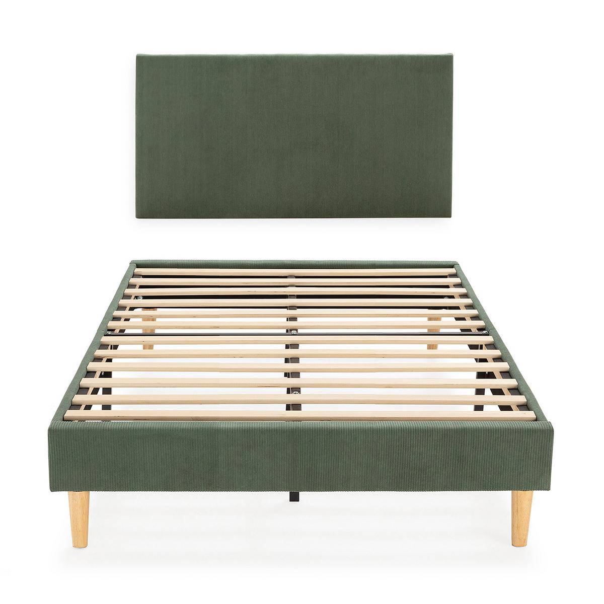 POLSTERBETT + kopfteil Bari 90x190 cm, Grün - Grün, Textil (190/90cm) - VS Venta-stock