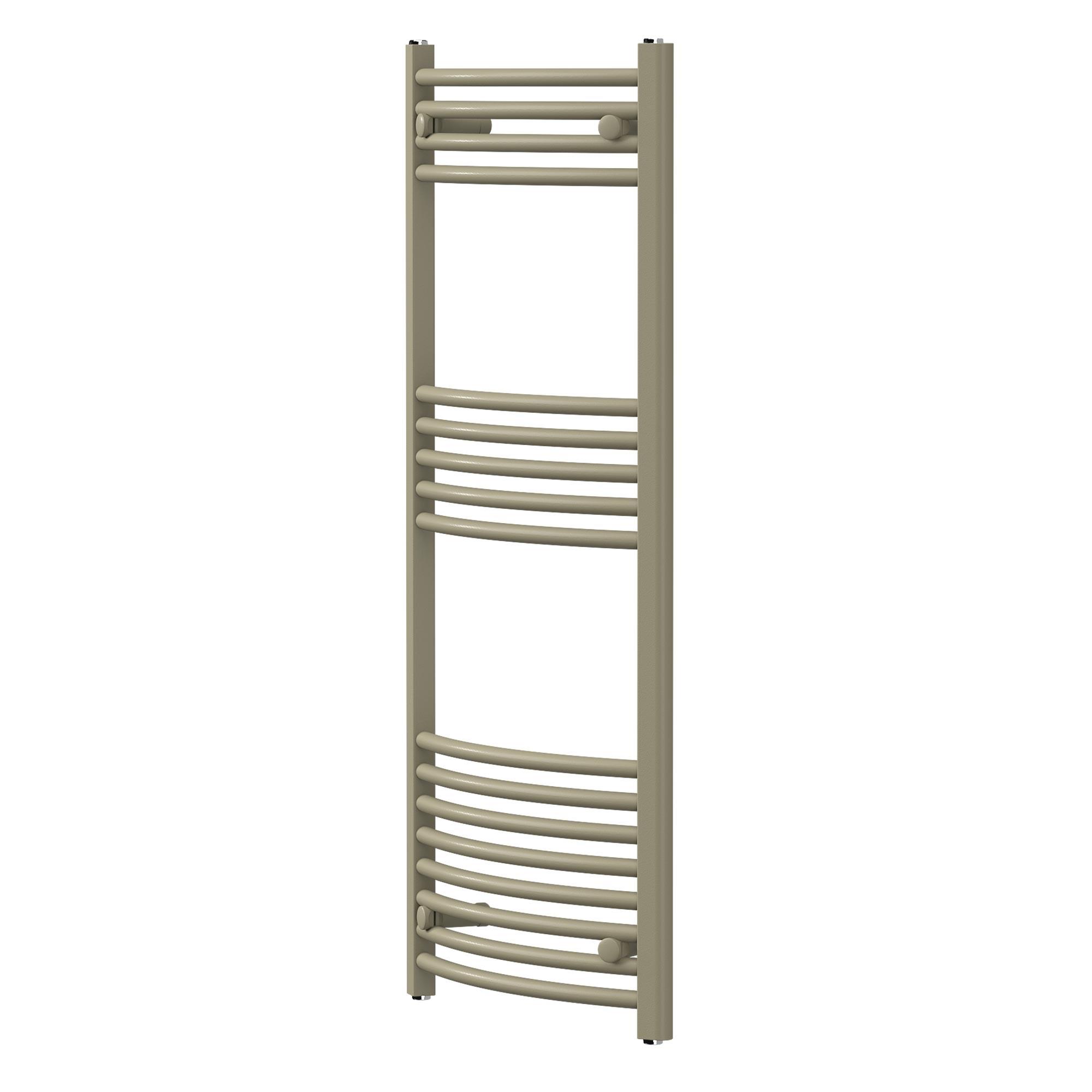 HANDTUCHHEIZKÖRPER 500 x 1200 mm Beige Badheizkörper gebogen mit Seitenanschluss - Beige, Metall (50/120/3cm) - LuxeBath