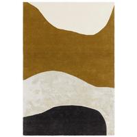 WOLLTEPPICH HULL-Humber, abstrakt, Senfgelb, 160 x 230 cm - Gelb, Textil (160/230cm) - KADIMA DESIGN