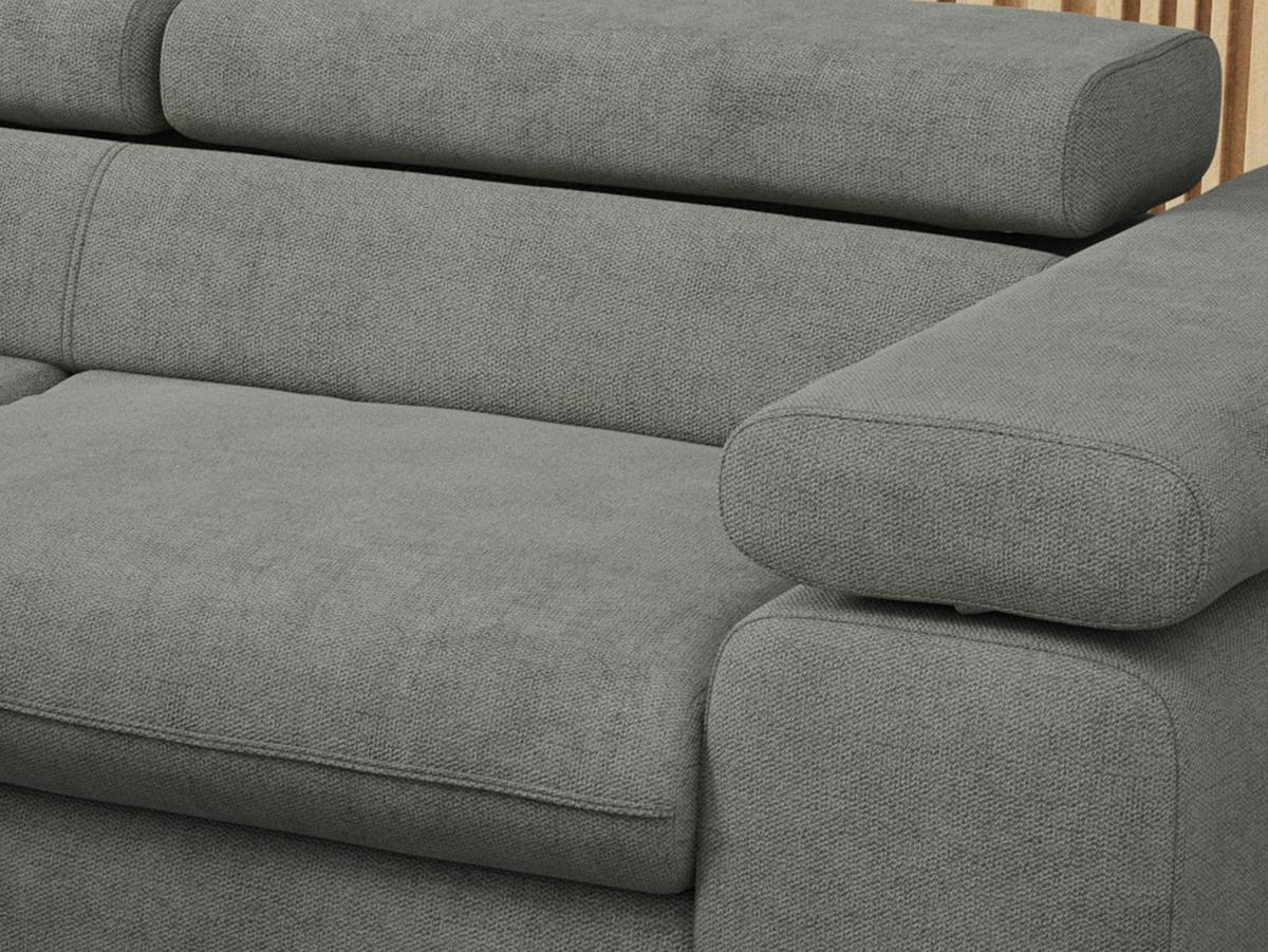 ECKSOFA PEDRO L Grau Struktur - Links Seite - Schwarz/Grau, Textil/Metall (208/273cm) - MKS