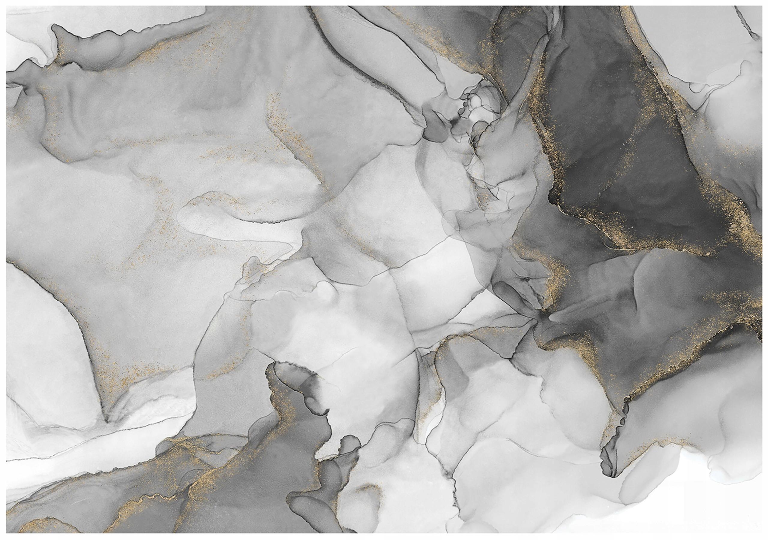 FOTOTAPETE Marmor Abstrakt Grau 368x254 cm - Multicolor, Papier (368/254cm) - Wallarena