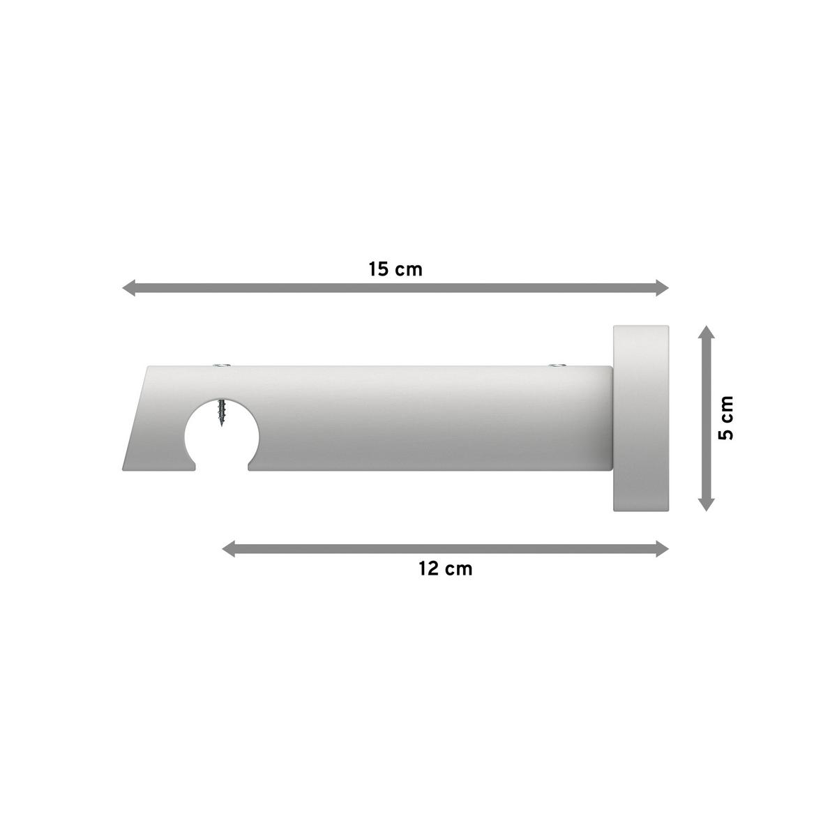 TRÄGER FÜR GARDINENSTANGEN INNENLAUF 20 mm Ø, Talent 1-läufig, Weiß - Weiß, Holz (15/5.3/5.3cm) - INTERDECO
