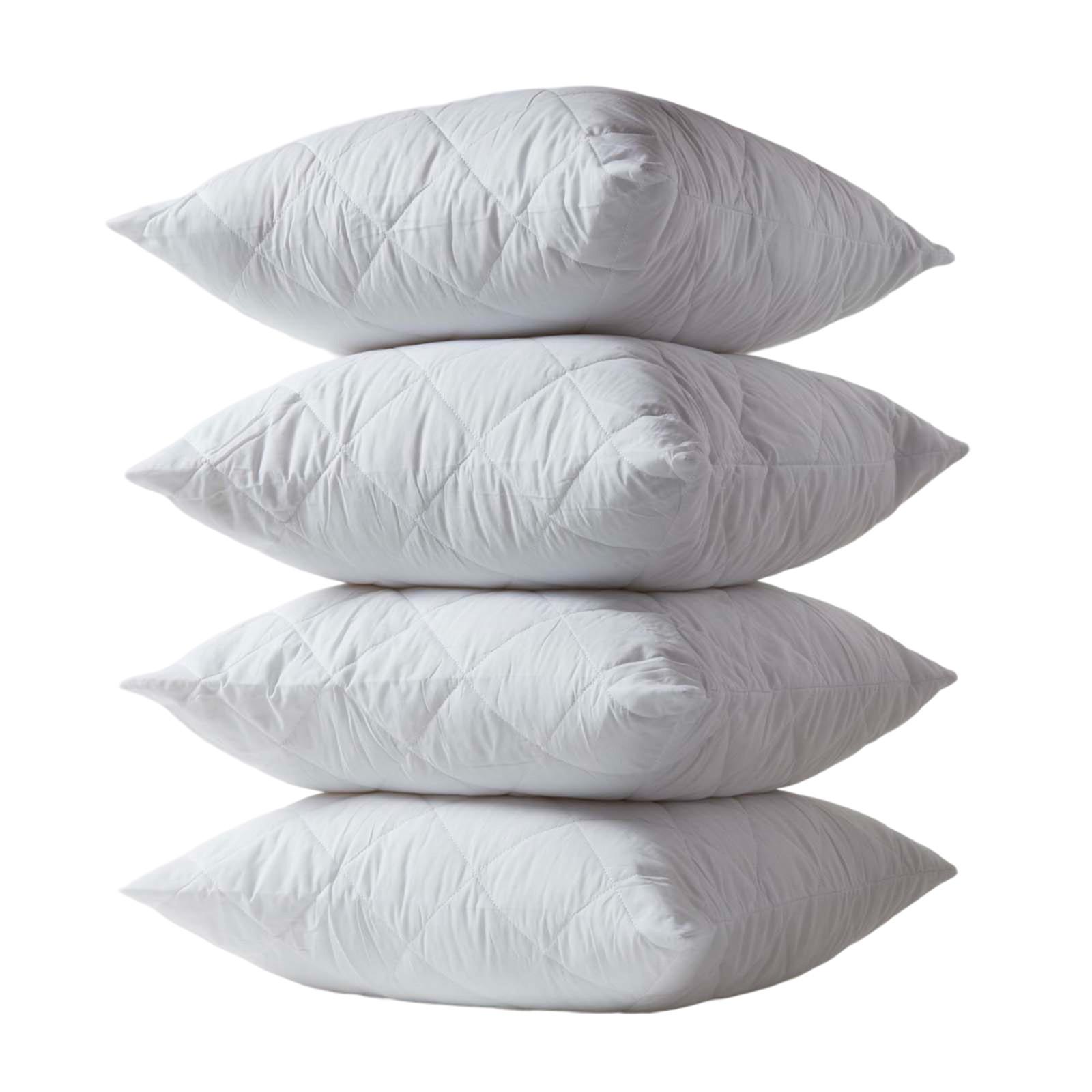 KISSENSCHONER gesteppt 65/65 cm, 4er-Set, mit Reißverschluss - Weiß, Textil (65/65cm) - Homescapes