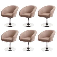 ESSZIMMERSTUHL taupe 6er-Set - Taupe, Textil (59/90/60cm) - MCW