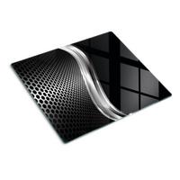 GLASPLATTE 60x52 cm Textur - Schwarz, Glas (60/0.4/52cm) - TULUP