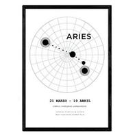 POSTER Sternzeichen Widder A4 Rahmenlos - Klar, Papier (29.7/5/21cm) - Nacnic