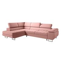 ECKSOFA Eden 4 Sitzplätze Korallenrosa - Pink, Holzwerkstoff (271/201cm) - Petits-meubles