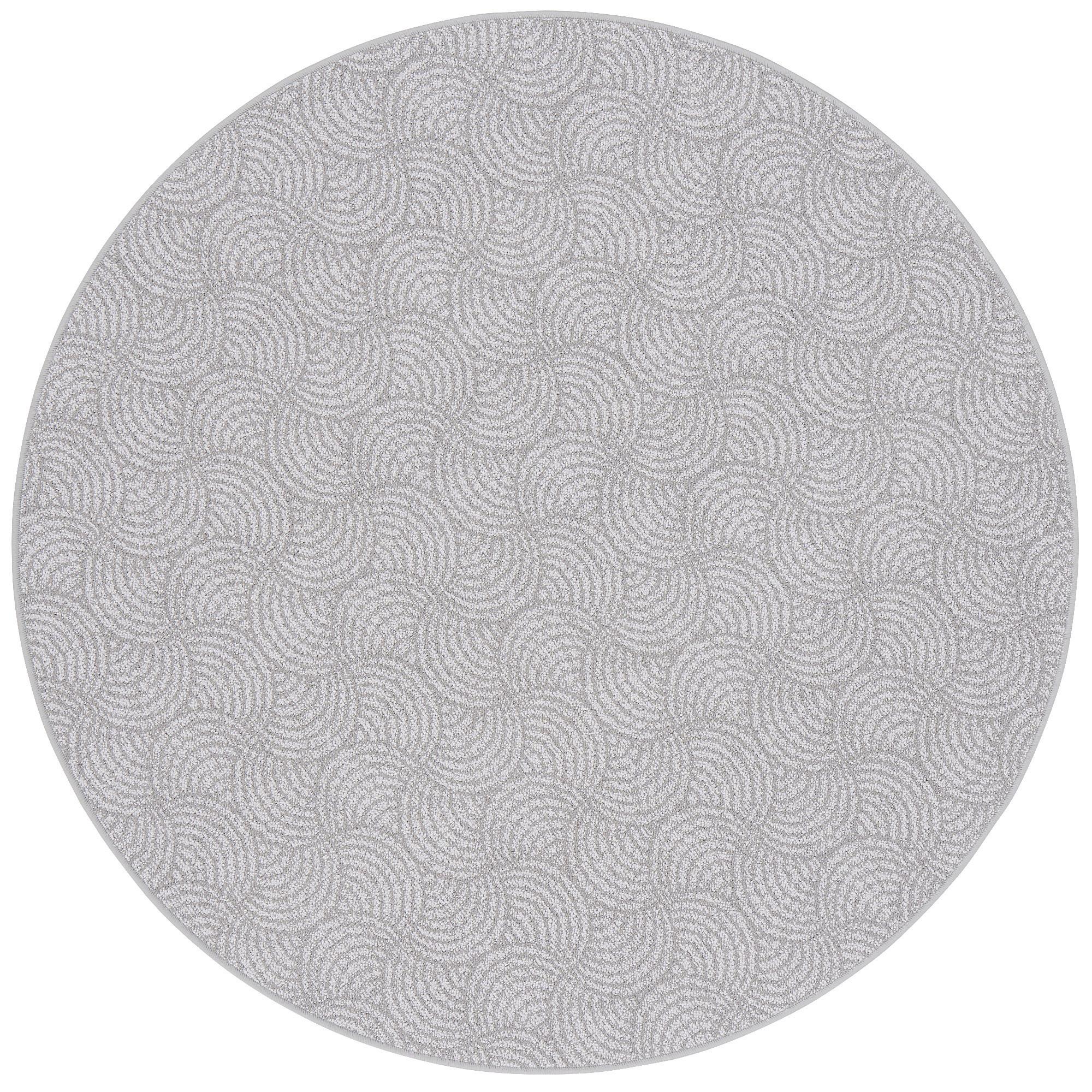 FEINSCHLINGE DESIGNER TEPPICH RUND CIRCLE - Grau, Textil (160/160cm) - Snapstyle