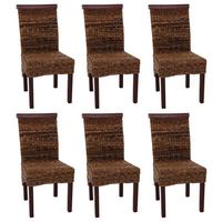 ESSZIMMERSTUHL Braun 6er-Set - Hellbraun/Braun, Holz (47/93/43cm) - MCW
