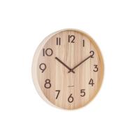 WANDUHR 40/40 cm - Hellbraun, Holz (40/40/1cm) - ONZENO
