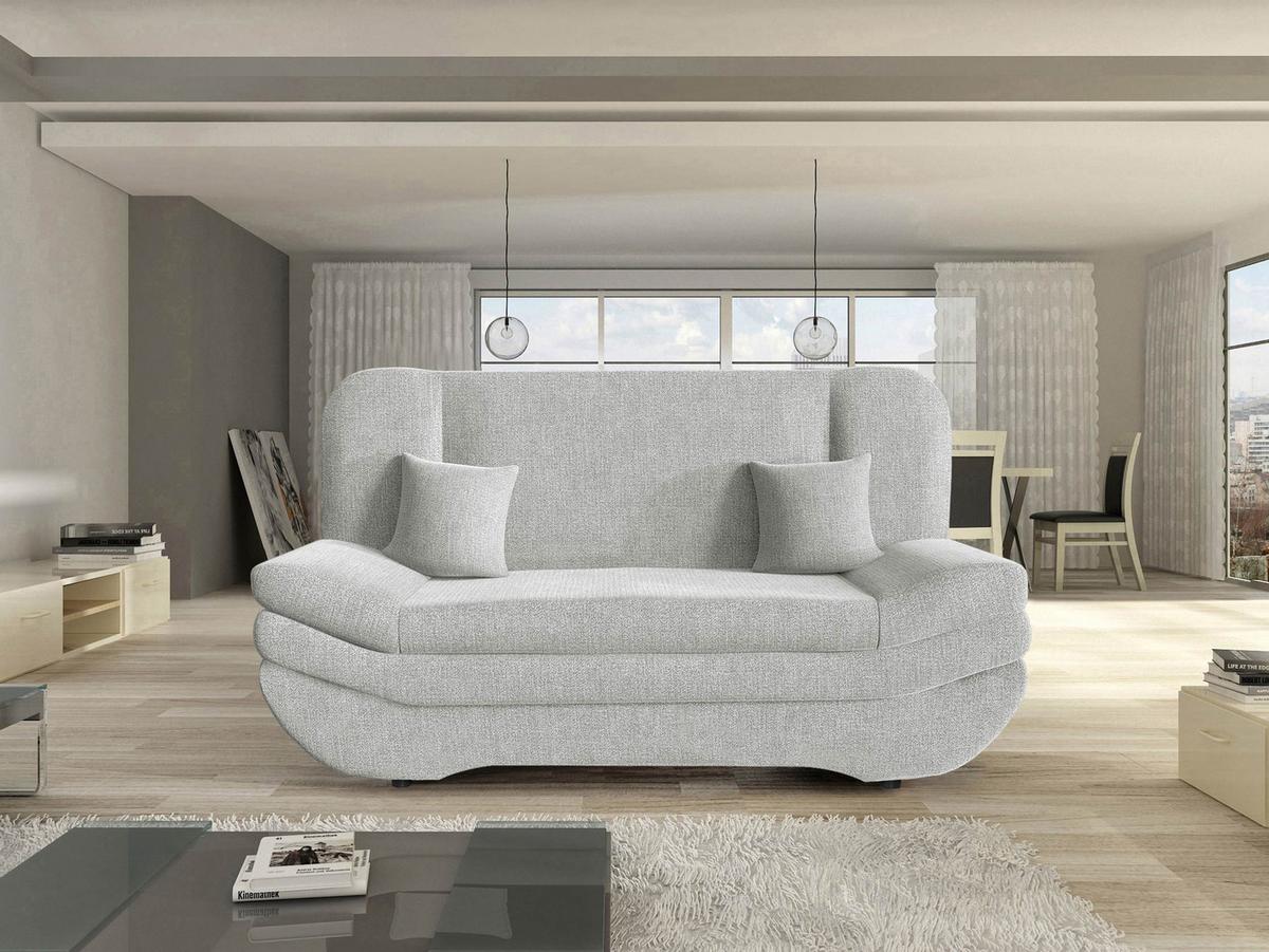SCHLAFSOFA Weronika - Platinfarben/Schwarz, Holz/Kunststoff (200/95/90cm) - MIRJAN24