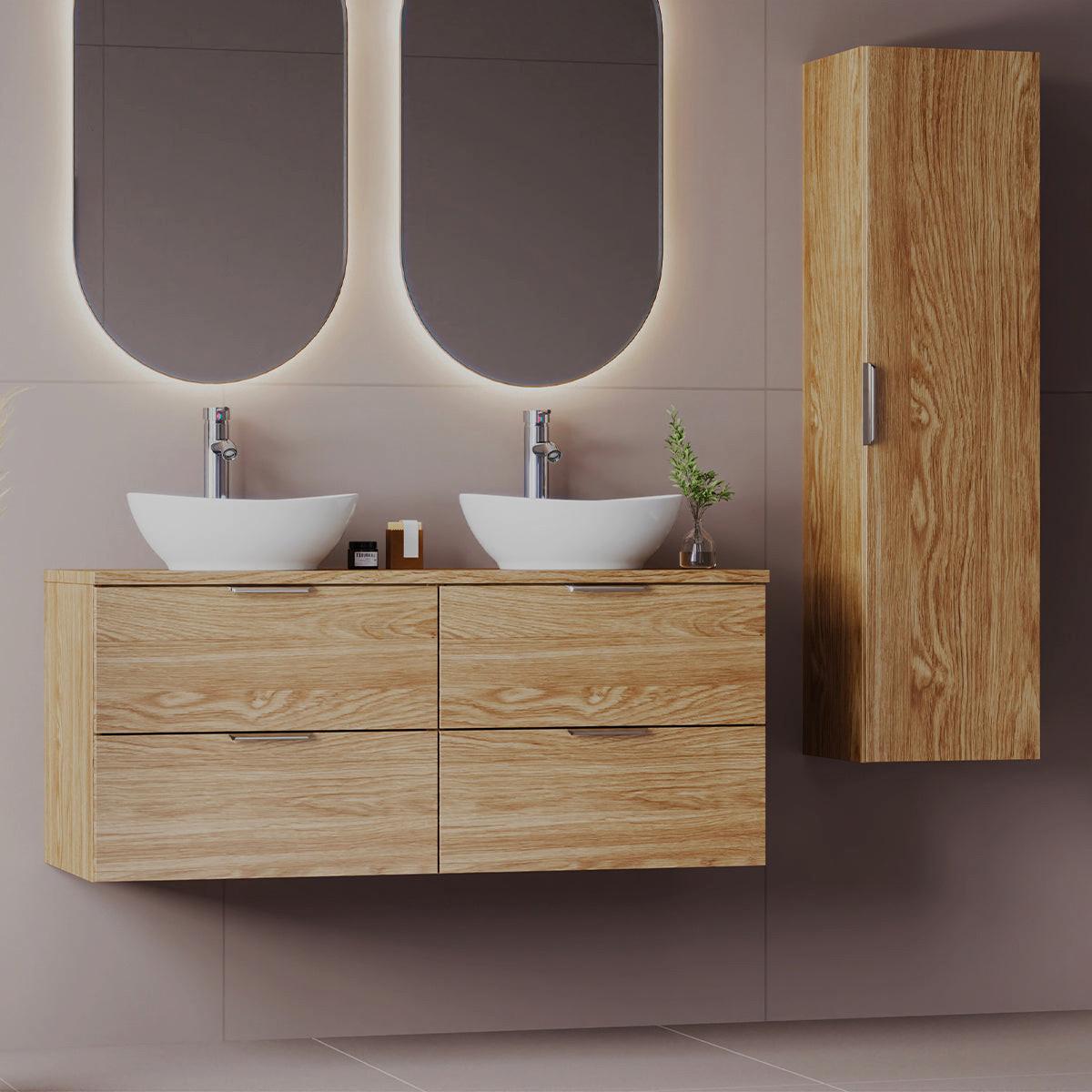 WASCHTISCHUNTERSCHRANK 120cm Astrid Holz - Braun, Holzwerkstoff (120/50/45.8cm) - Petits-meubles