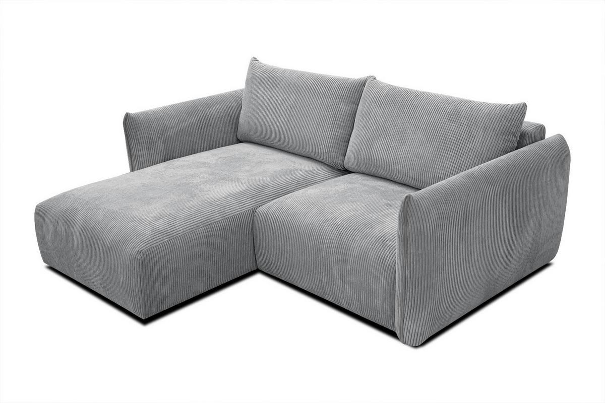 ECKSOFA TAUER 3-Sitzer, hellgrau - Hellgrau/Schwarz, Holzwerkstoff/Kunststoff (173/206cm) - Wozimo