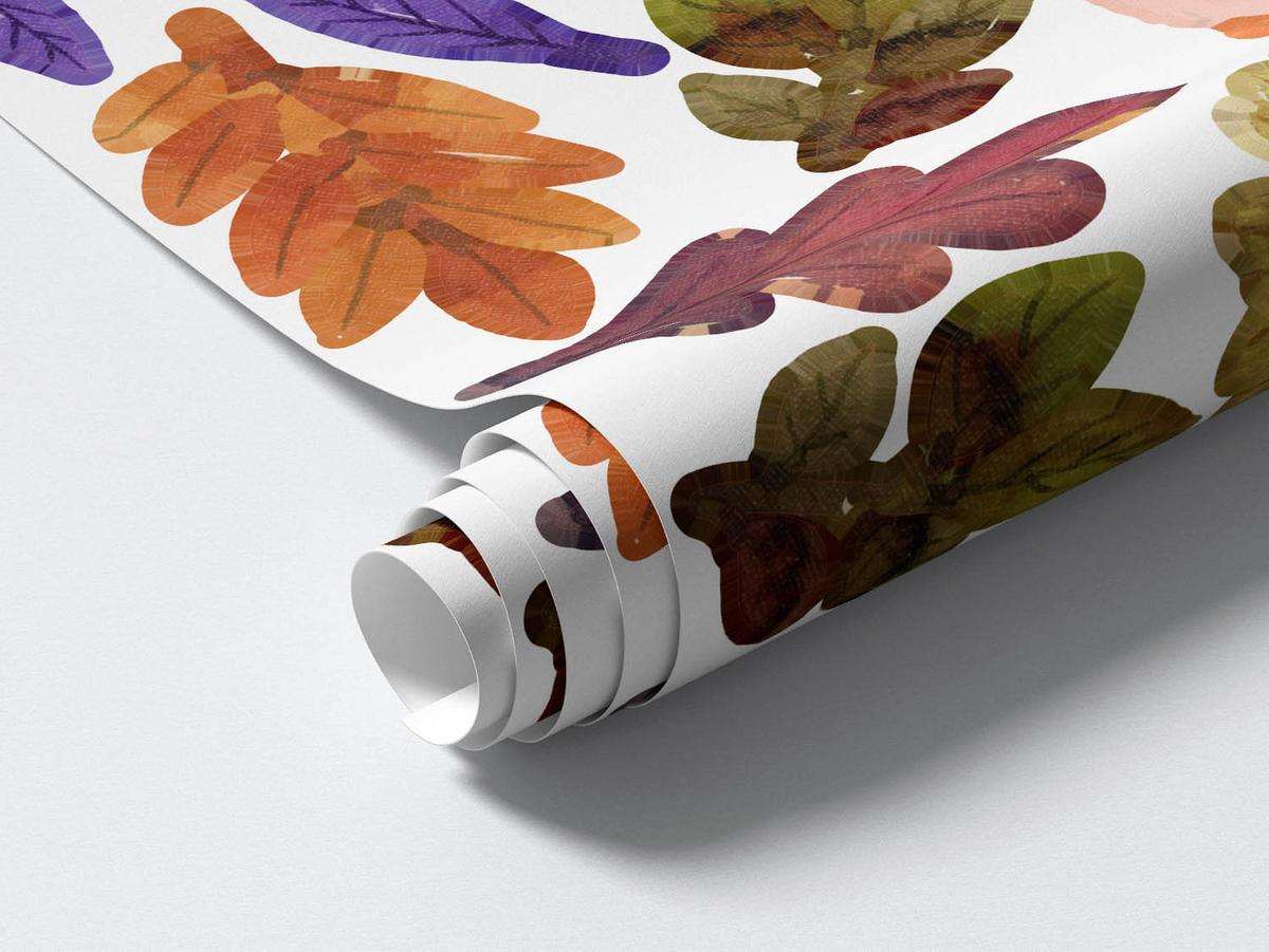 WANDAUFKLEBER 100x160cm - Herbstfarben - Multicolor, Kunststoff (100/160/0.1cm) - Wallfluent
