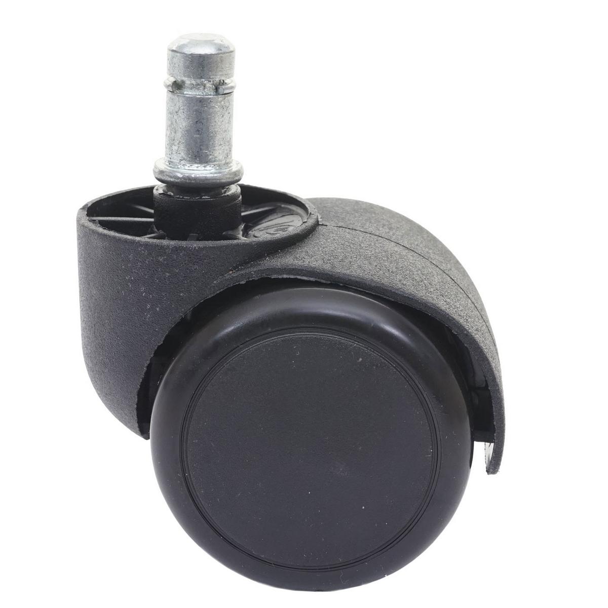 HARTBODENROLLEN 5ER SET Schwarz, Schwarz 5er-Set - Schwarz, Metall (1/1/1cm) - MCW
