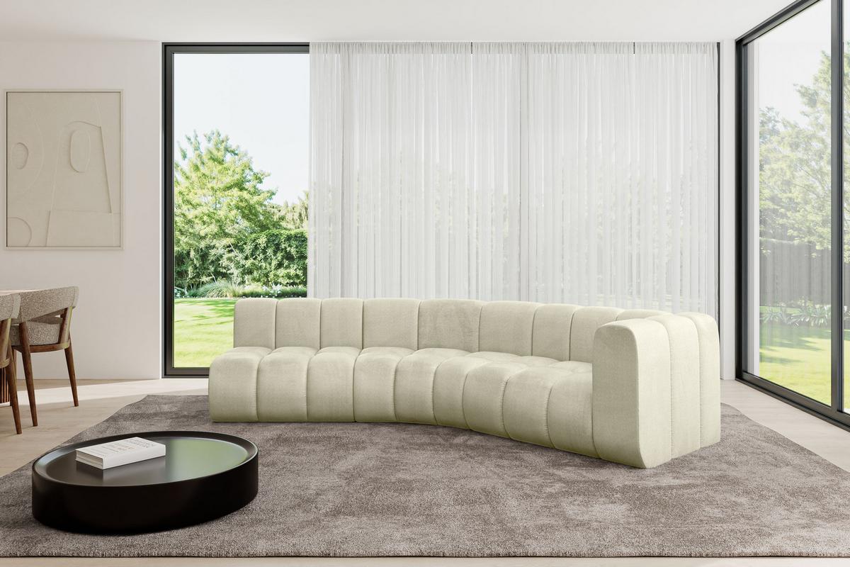 ECKSOFA modulares Sofa Karex-L1 - 308x194x70 cm Beige - Beige, Holzwerkstoff/Textil (308/194cm) - ALTDECOR