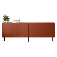 SIDEBOARD Rafael 200 4D - Rot, Holzwerkstoff/Metall (200/76/40cm) - MIRJAN24