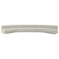 WOHNLANDSCHAFT modulares Sofa Montra-U2 - 581x174x70 cm Creme - Hellgrau/Creme, Holzwerkstoff/Textil (581/70/174cm) - ALTDECOR