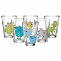 KINDERGLÄSER Dino und Monsterchen bunt 200 ml 6-tlg. - Multicolor, Glas (0.2L) - Ritzenhoff Breker