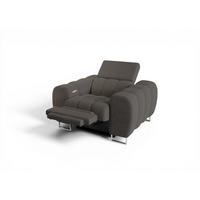 SESSEL Bastien Relax In Stoff Aragon - Dunkelgrau, Holzwerkstoff/Textil (125/95/97cm) - Fun Möbel