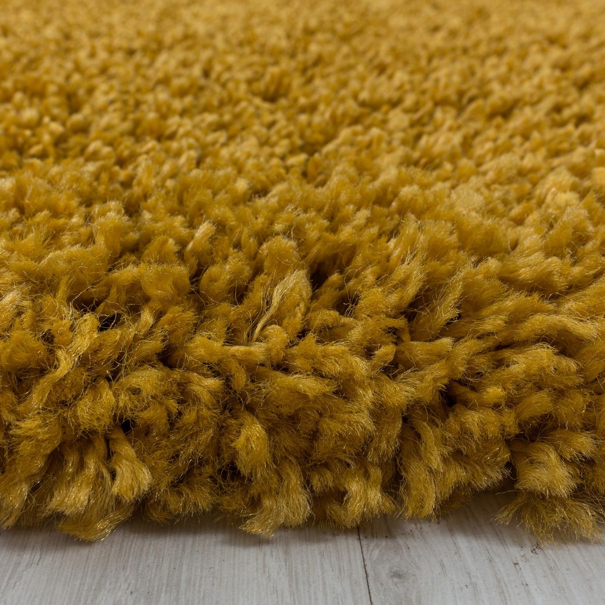 TEPPICH Hochflor SPREE in Gold, einfarbig, 80 x 150 cm - Goldfarben, Textil (150/80cm) - KADIMA DESIGN