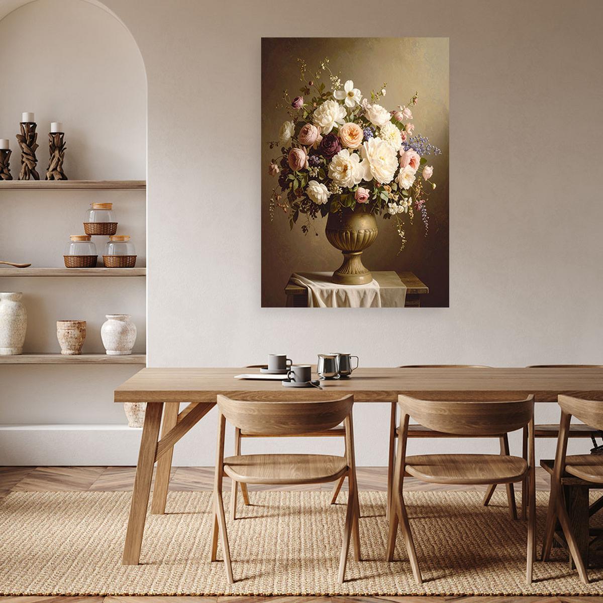 LEINWANDBILD Blumen 80x120cm - Braun, Textil (80/120cm) - Feeby