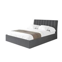 POLSTERBETT mit Bettkasten und Lattenrost, Bett mit Matratze H3/H4 - ILAN 160x200 Dunkelgrau - Anthrazit, Holzwerkstoff/Textil (160/200cm) - ALTDECOR