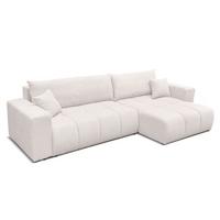 ECKSOFA Anabel Max Mit Schlaffunktion - Weiß, Holzwerkstoff/Textil (145/278cm) - Fun Möbel