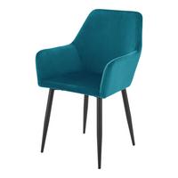 ESSZIMMERSTUHL Hollola im 2er-Set - Türkis, Metall (57/86/56cm) - [en.casa]