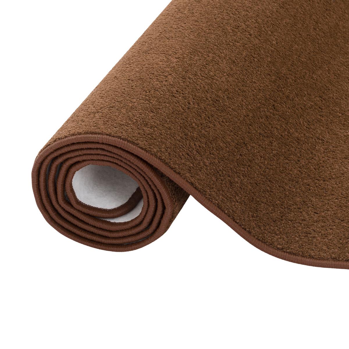 TREND VELOURS LÄUFER TEPPICH JOY - Braun, Textil (80/160cm) - Snapstyle