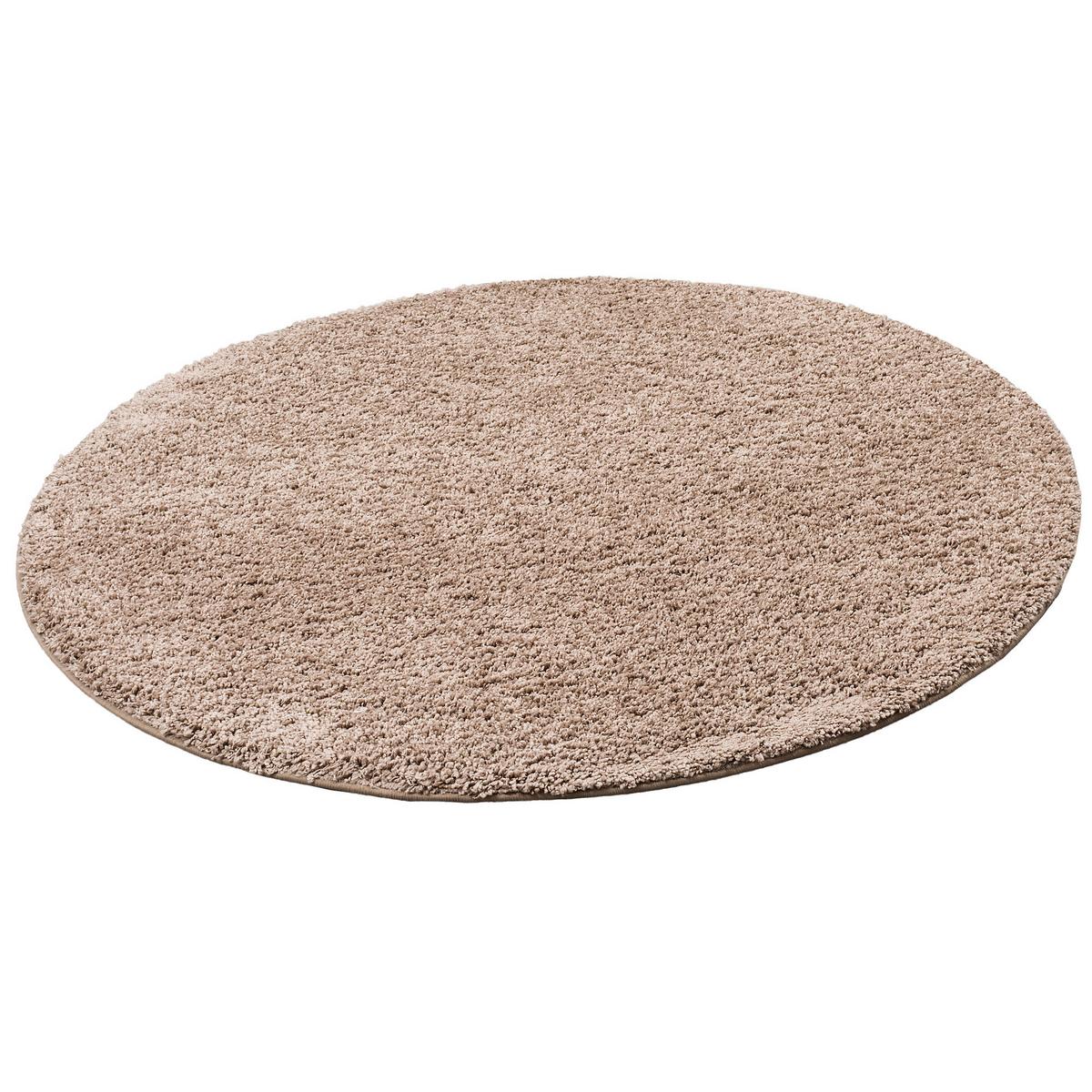 LUXUS HOCHFLOR LANGFLOR TEPPICH MILANO RUND - Mauve, Textil (160/160cm) - Snapstyle