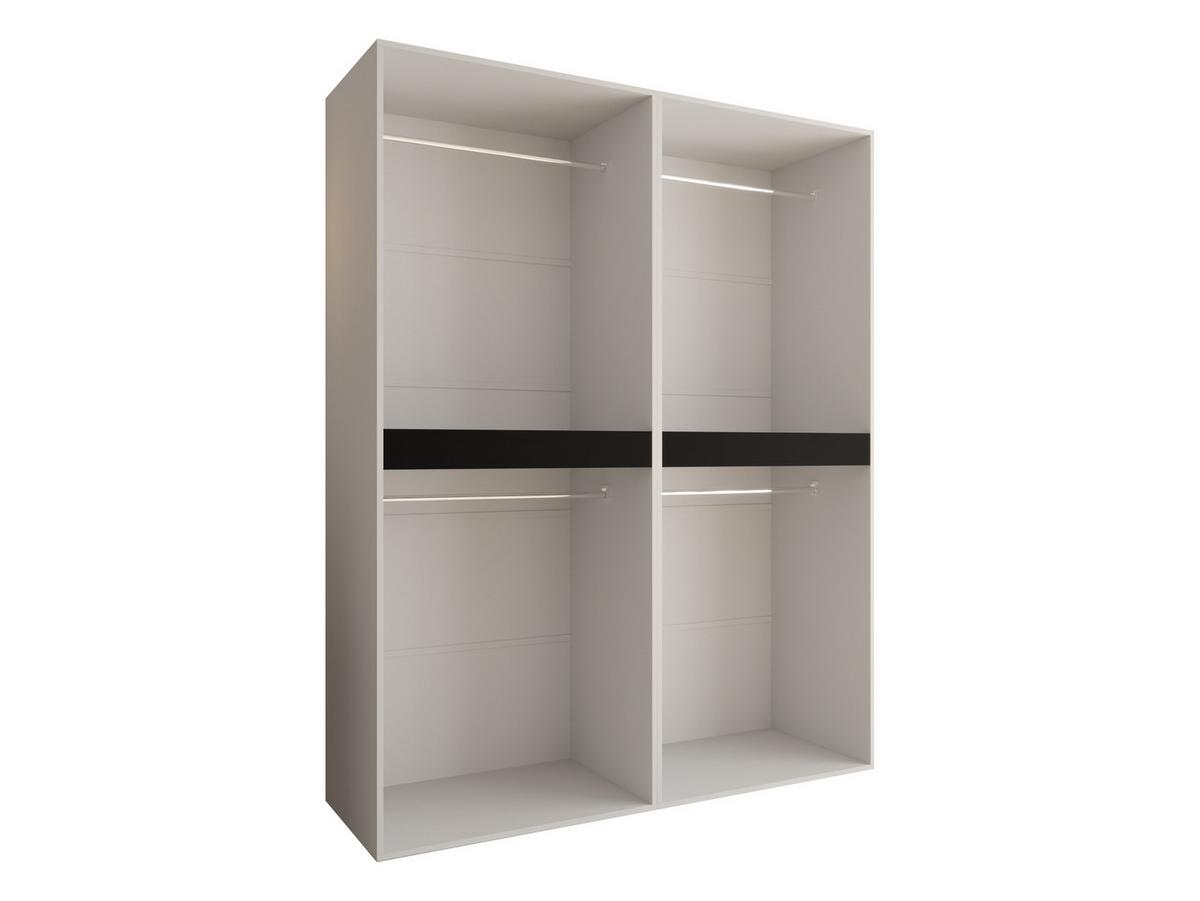 DREHTÜRENSCHRANK Espresso 180 cm - Schwarz/Weiß, Holzwerkstoff/Kunststoff (180/203/50cm) - MIRJAN24
