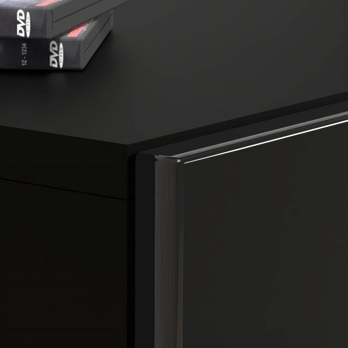 TV LOWBOARD Schwarz Hochglanz 180/30/40 - Schwarz Hochglanz, Holzwerkstoff (180/30/40cm) - RAUMHIRSCH FURNITURE