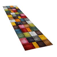 KURZFLORTEPPICH, kariert, aus Polypropylen, Florhöhe 12 mm, Mehrfarbig, 80 x 300 cm - Multicolor, Textil (300/80cm) - KADIMA DESIGN