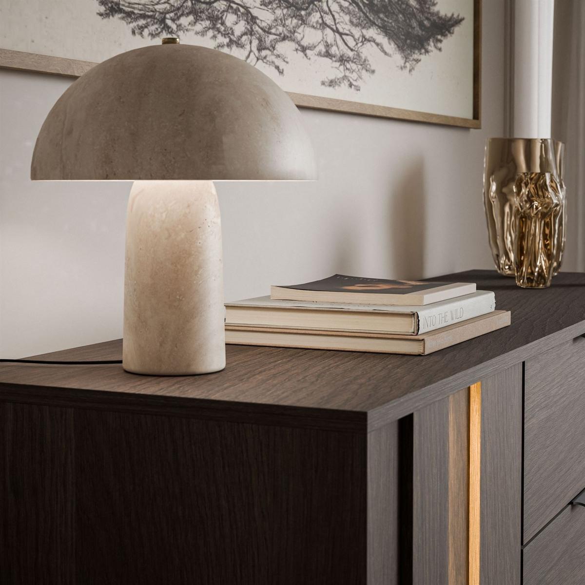 KOMMODE ALMA 2D3S mit LED-Beleuchtung - Eichefarben/Schwarz, Holzwerkstoff (183/88/40cm) - Lookway