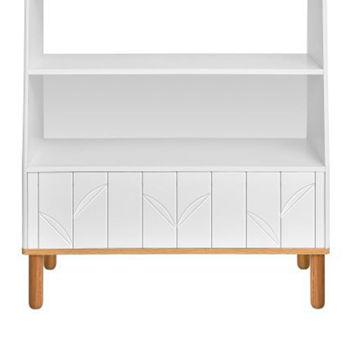 BÜCHERREGAL Weiß und Holz - Weiß, Holzwerkstoff (90/183/40cm) - Petits-meubles