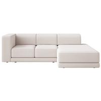 ECKSOFA Novals L-Form, 4-Sitzer, rechts 278 cm - Creme/Schwarz, Holz/Kunststoff (168/278cm) - Selsey
